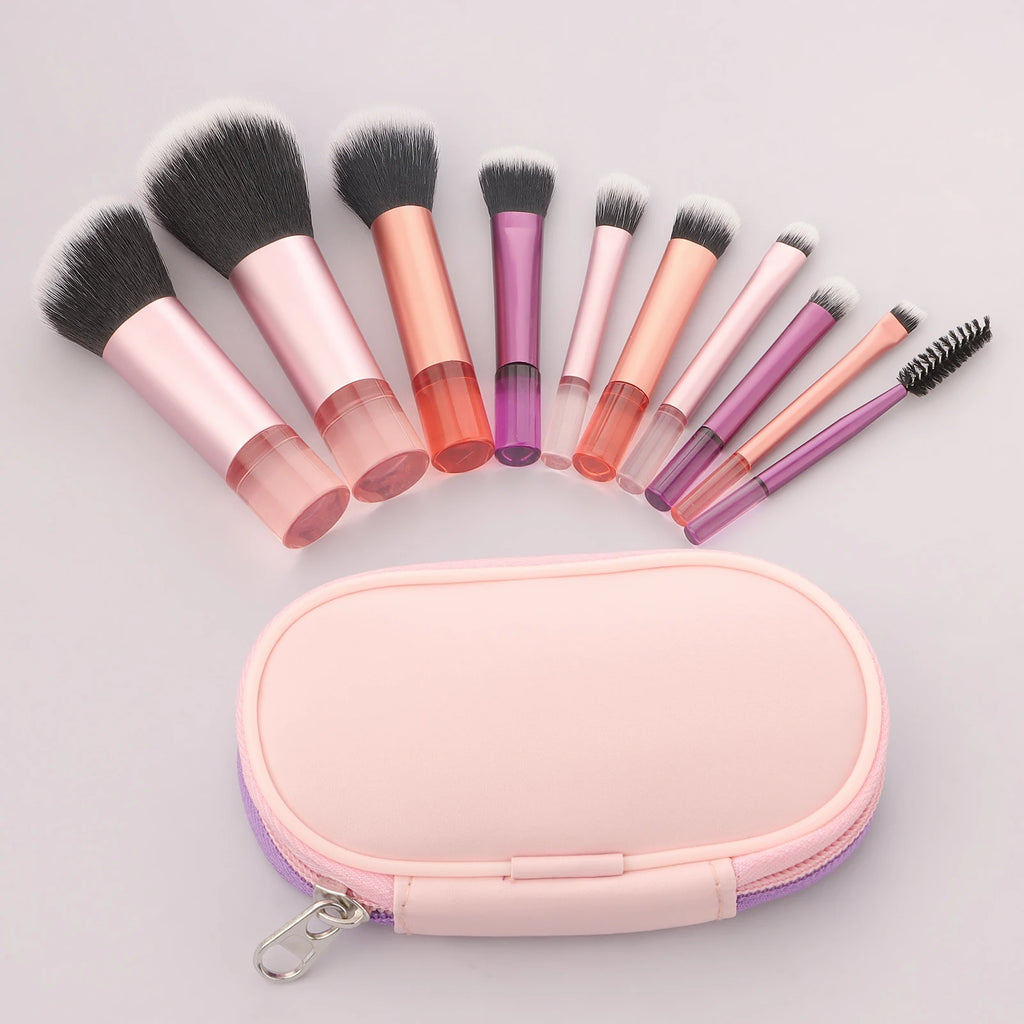 Mini Makeup Brush Set (10-Piece)