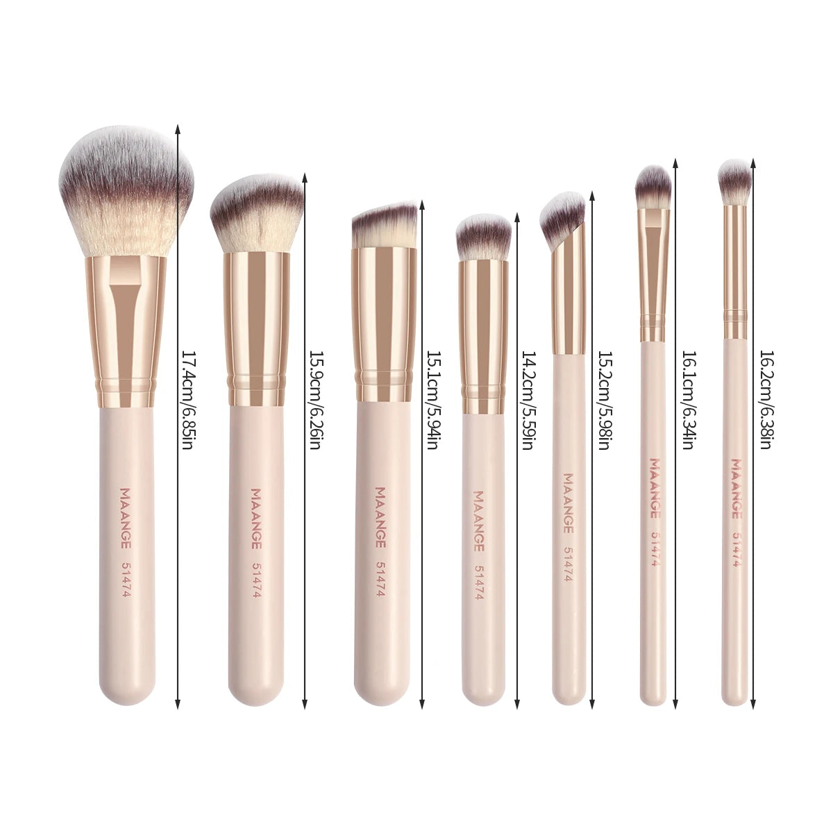 7-Piece Professional Makeup Brush Set